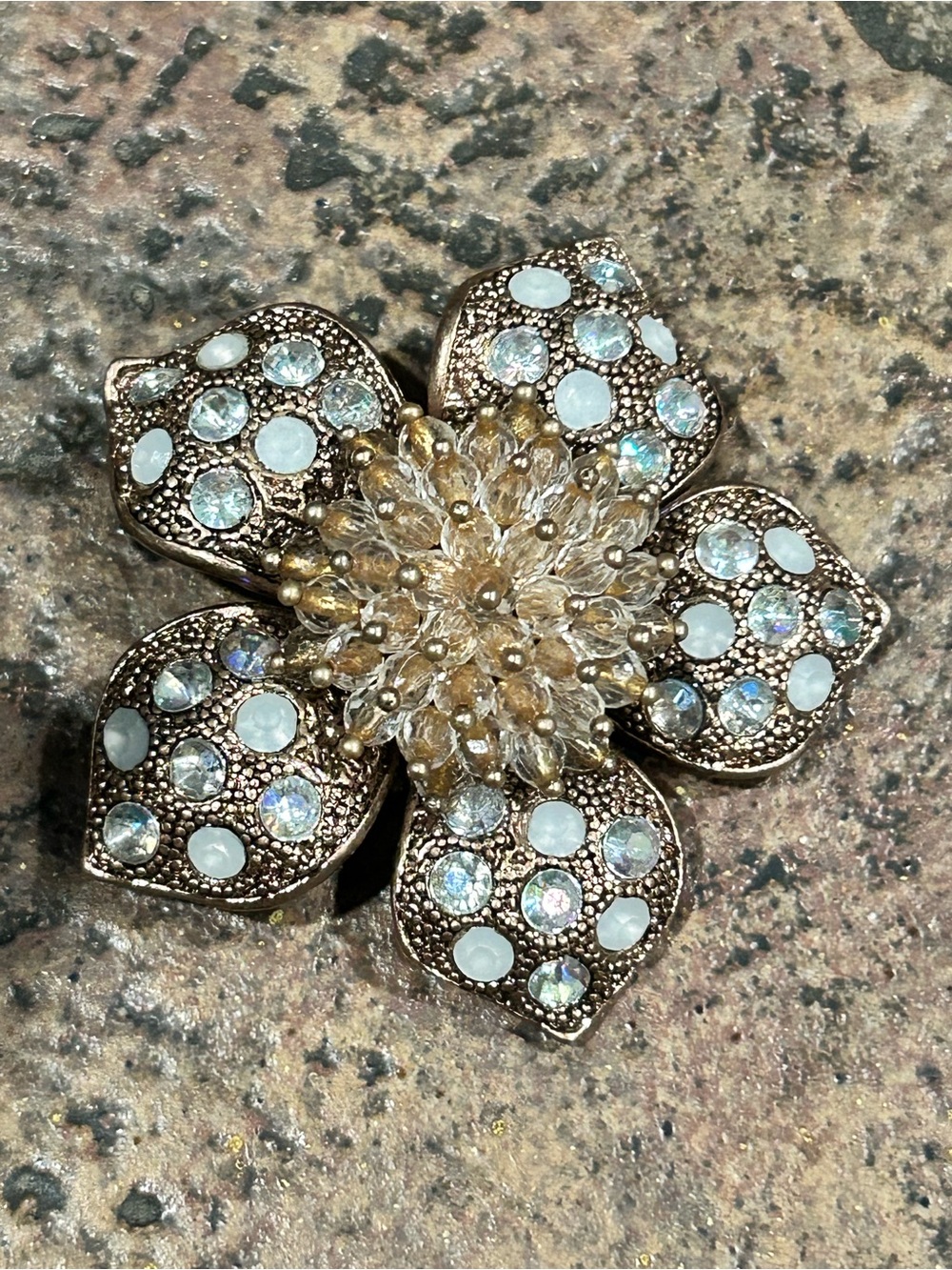Liz Claiborne vintage Sparkling Flower brooch